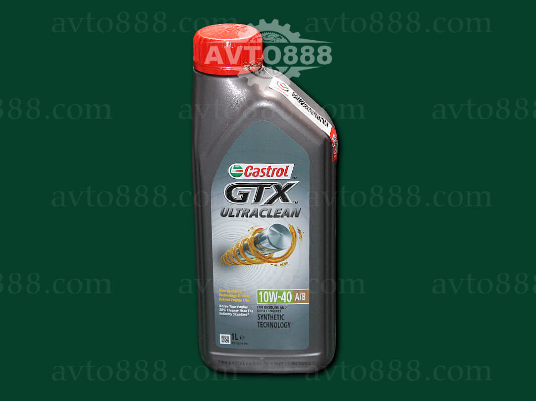масло "Castrol" 10w40 GTX UltraClean 1л