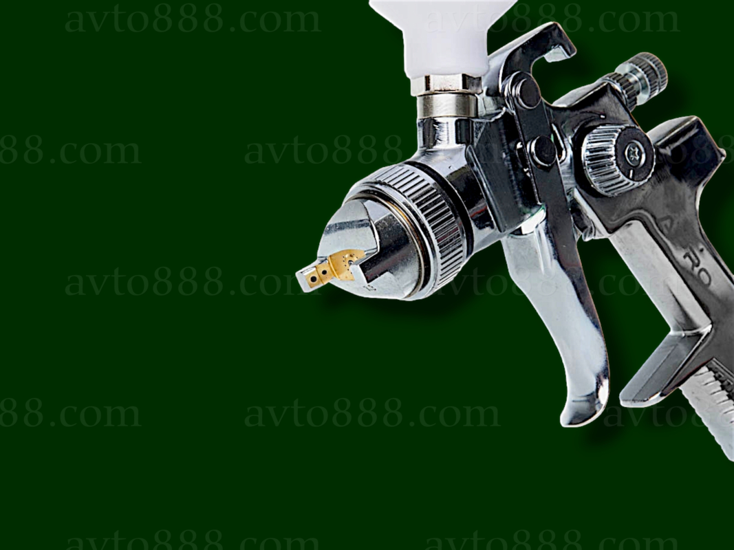 ПОКРАСКА Краскораспылитель HVLP O1.3мм в/б пласт. 600мл (хром)  (APRO)