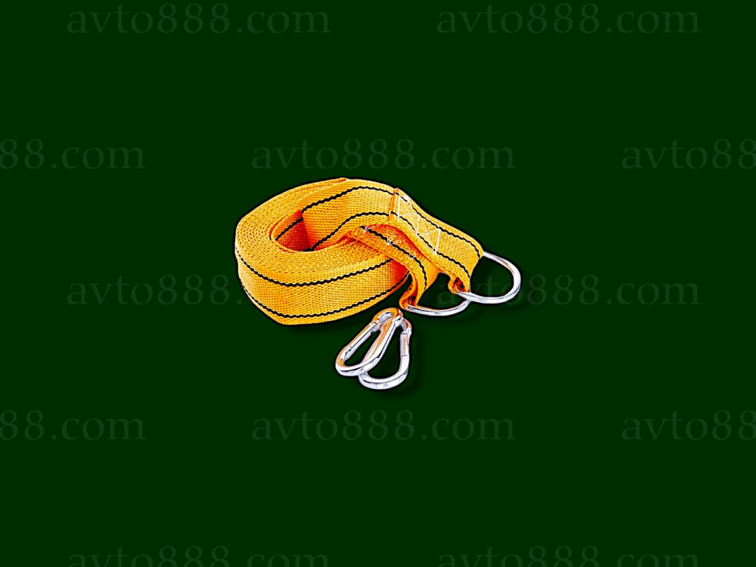 трос буксиров. 2т*4,5м*50мм карабин "Сила"