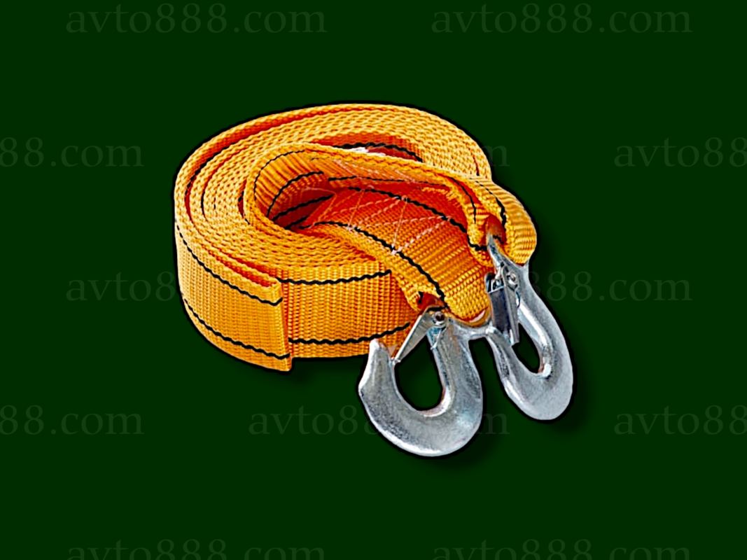 трос буксиров. 2,5т*4м 50мм "Сила" крюки