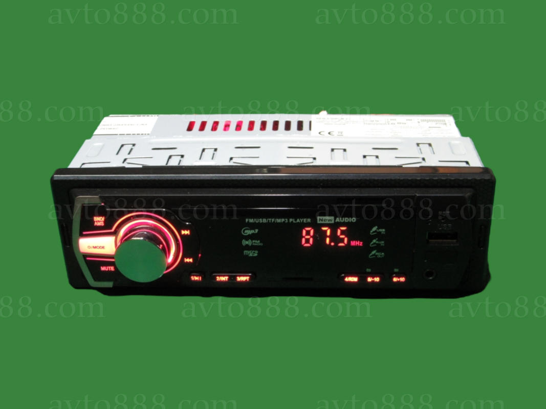 магнитофон "New Audio" M 67 MP3/USB/MicroSD/ISO/доп. разъем/без радиатора красная подсв.