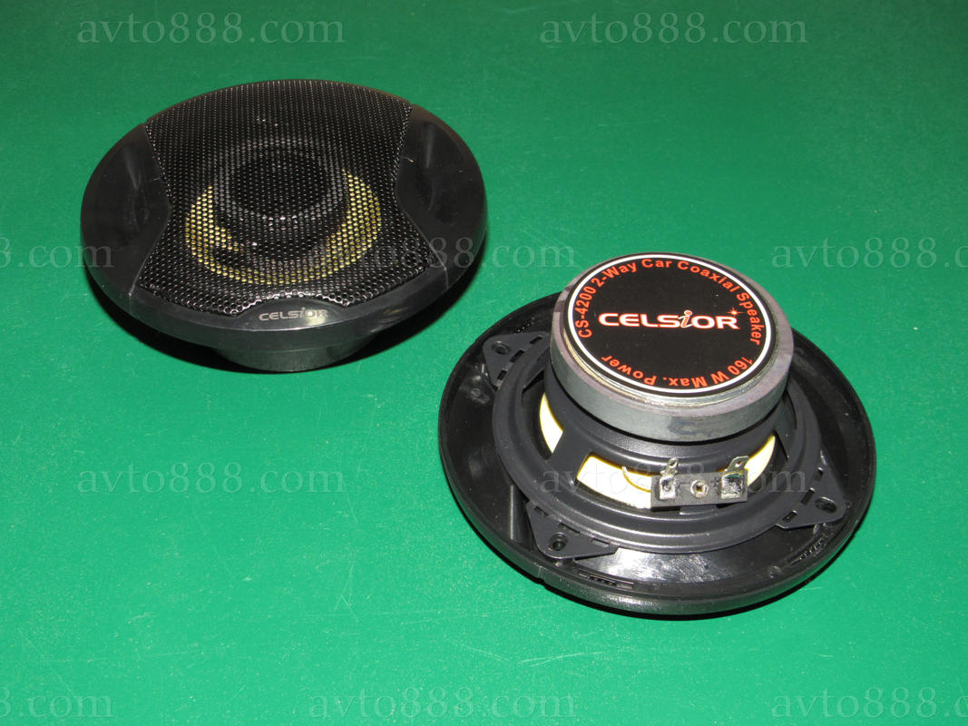 колонки "Celsior" Silver  4" 100 Вт/3-пол. чорн./сір. динамик