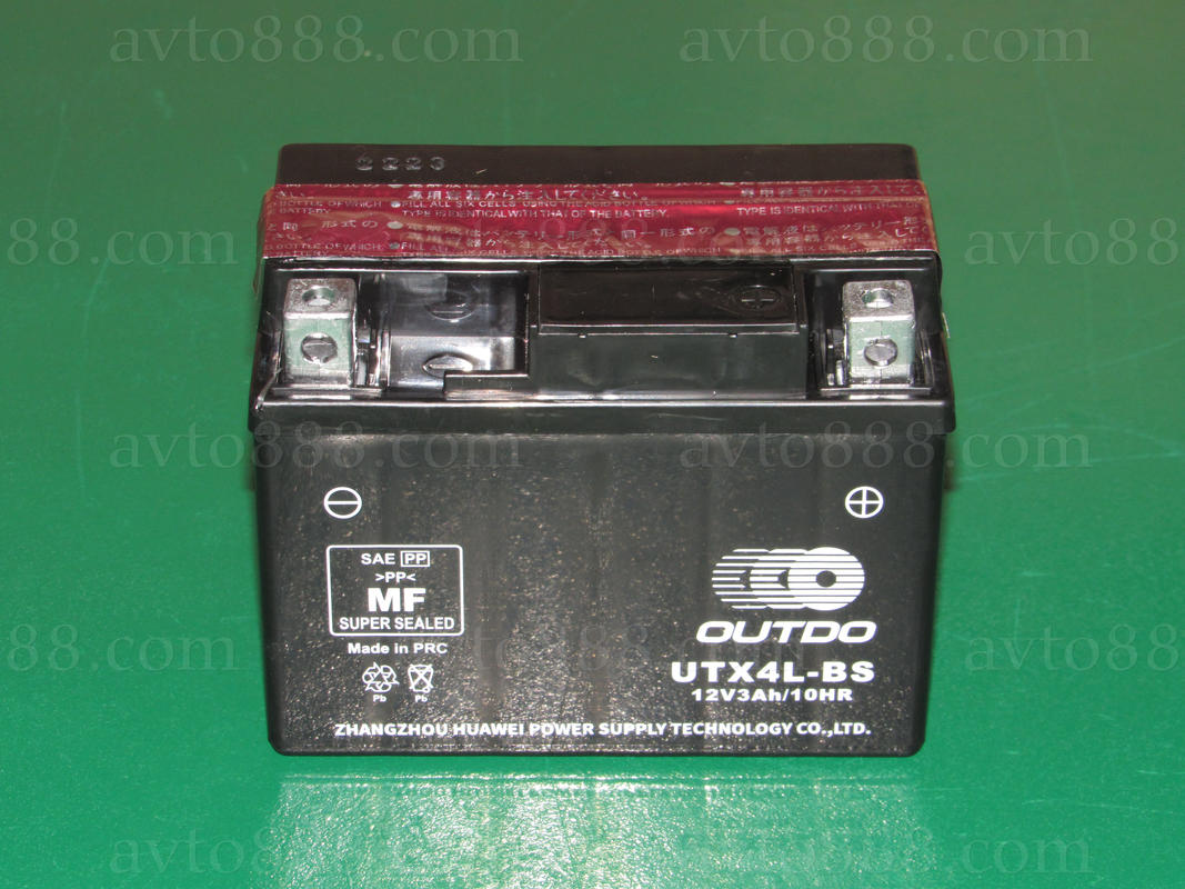 АКБ МОТО 12V  3A "OUTDO"