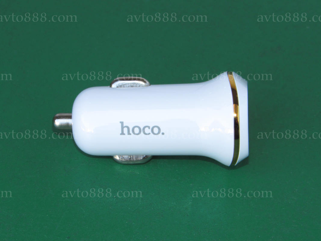 зарядка телефона автомоб. Hoco Z1 double ported Car Charger 2USB 2.1A White