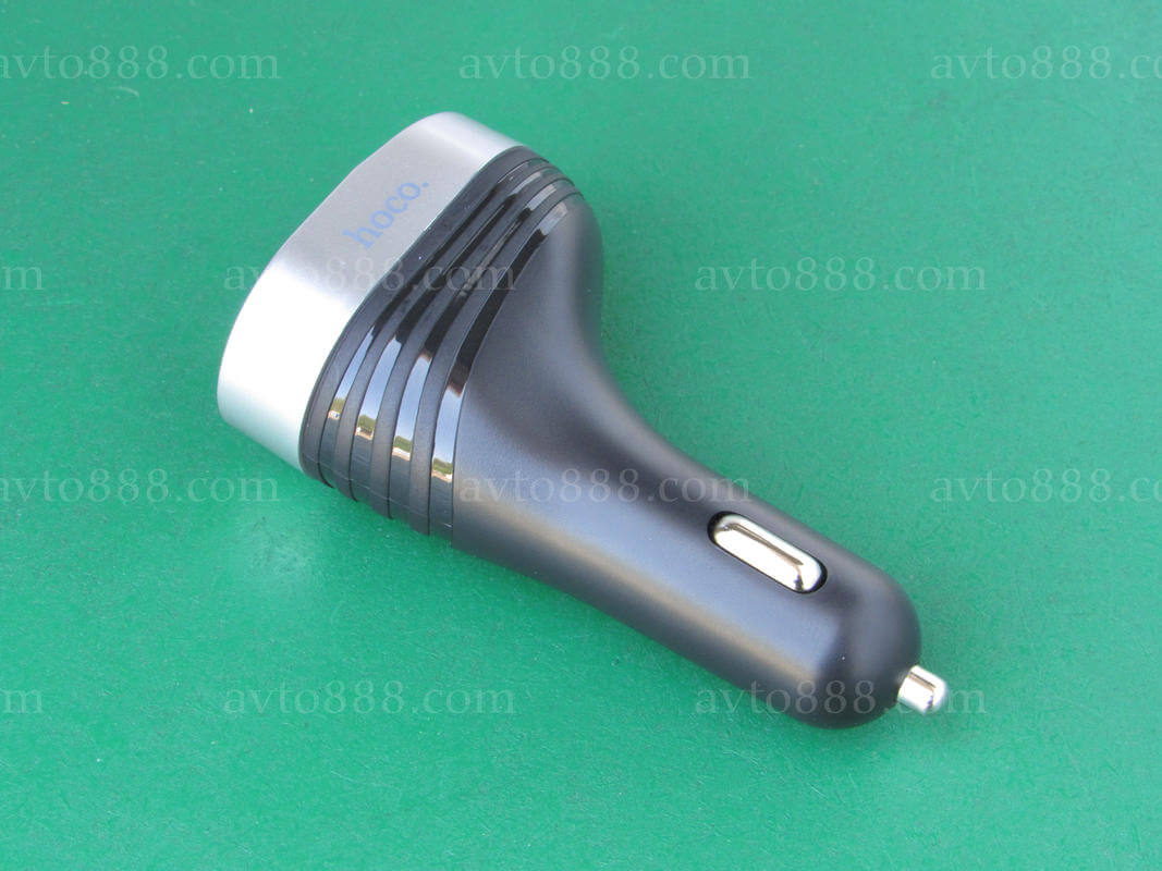зарядка телефона автомоб. Hoco Z29 Regal digital display cigarette lighter car charger 2USB 3.1A Black