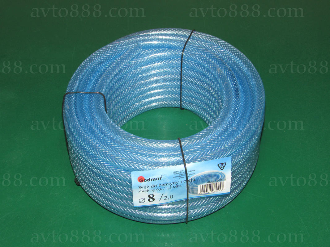 шланг бензин.  УНІ  8мм армов. 0,6 Mpa "Godmar"   бухта=25м