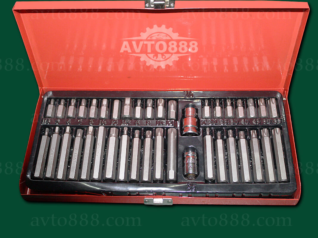 ключ набір насадок (металевий ящик)   -40шт-     АКЦІЯ