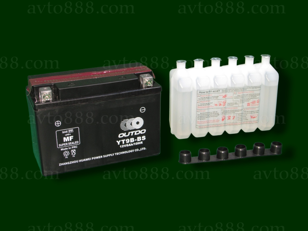 АКБ МОТО 12V  8A AGM "OUTDO"