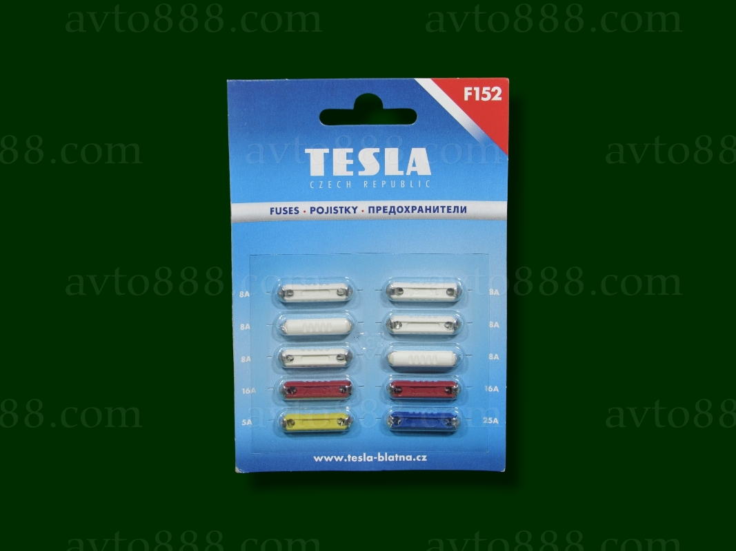 запобіжники 2101 "Tesla"   10шт в бліст / циліндрич 5-25А
