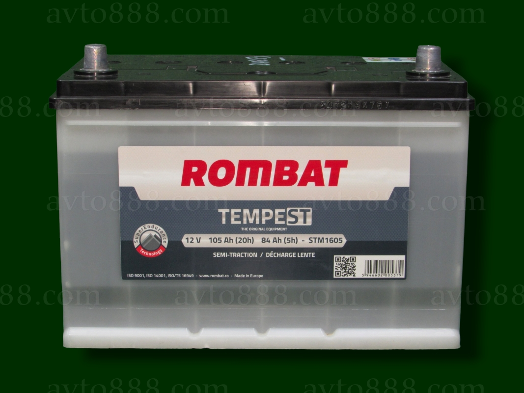 АКБ Азія 105 R+ тяговий "ROMBAT"      - - -