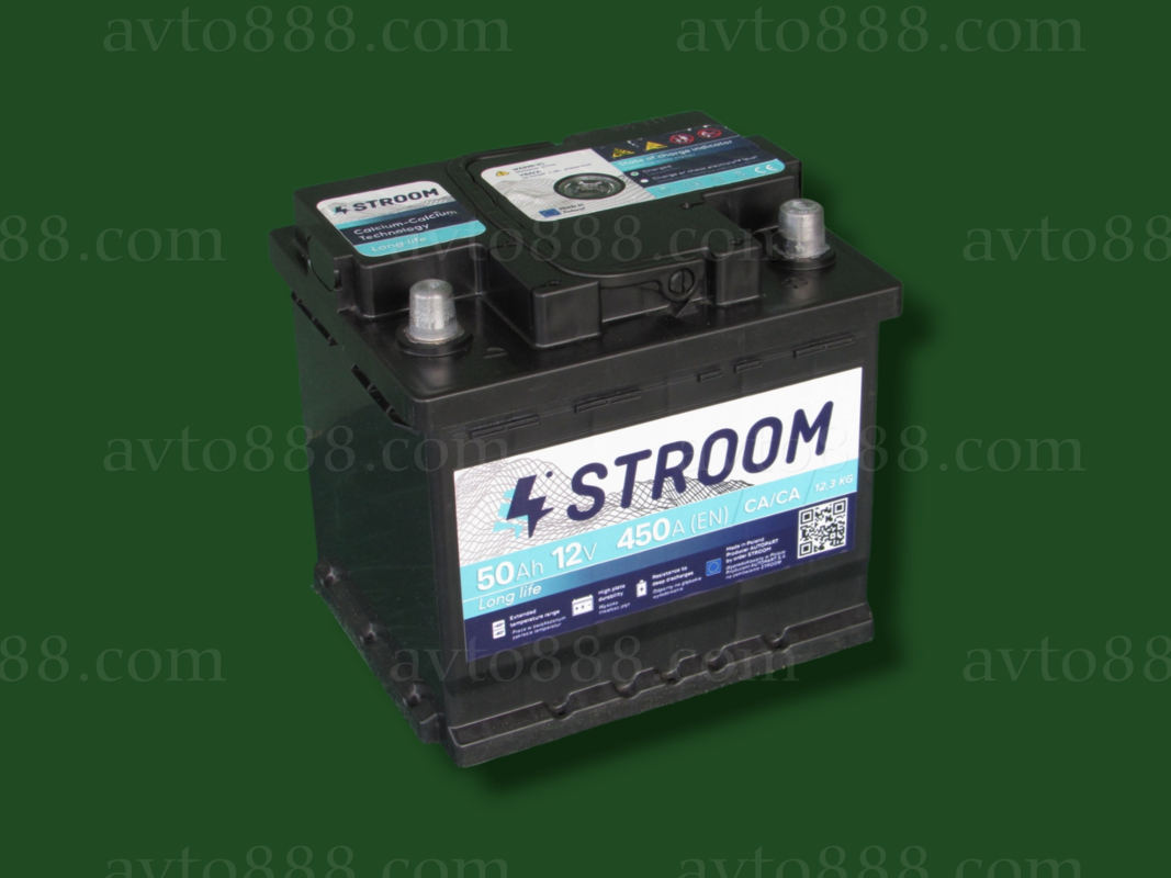АКБ  50 R+ 450A "Stroom"