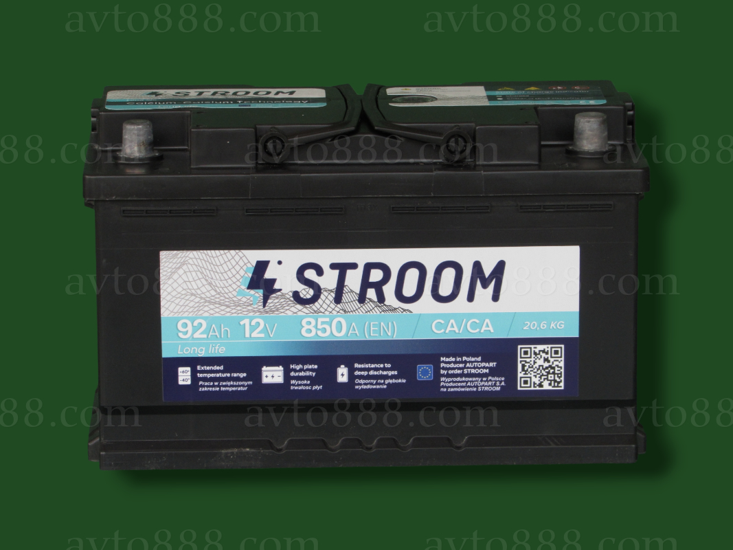 АКБ  92 R+ 850A "Stroom"