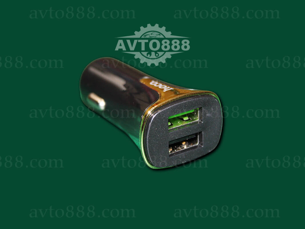 зарядка телефона автомоб. Hoco Z31 Universe double port QC3.0 car charger 2USB 3.4A Black