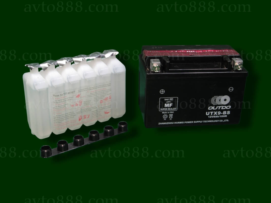 АКБ МОТО 12V  8A AGM низьк. "OUTDO"