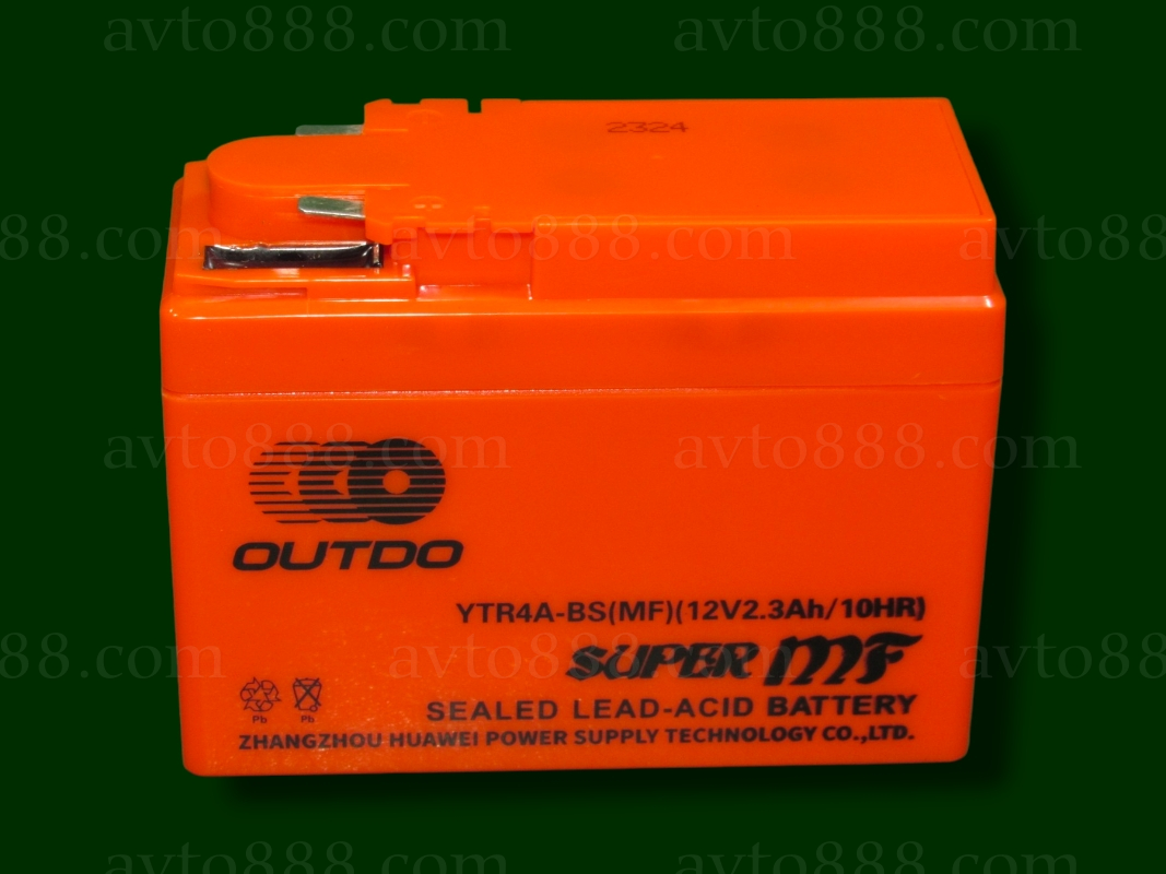 АКБ МОТО 12V  2,3A GEL широк. "OUTDO"