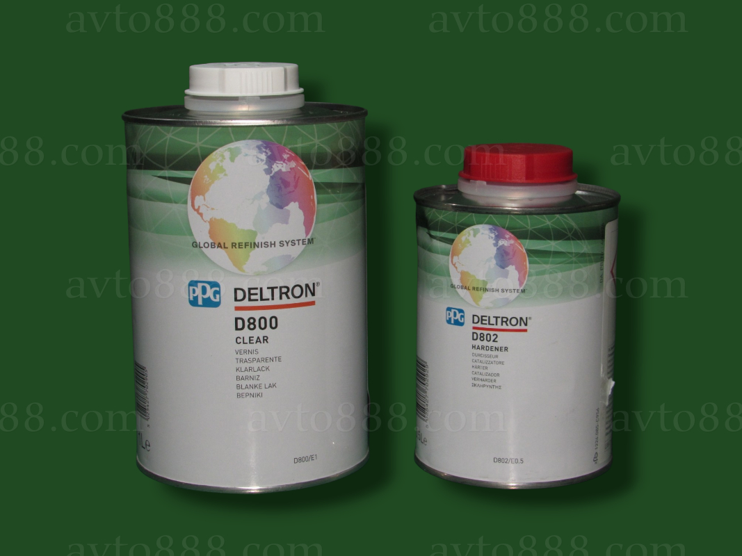 лак акриловий 2K PPG D800 1л + затвердник 0.5л D802