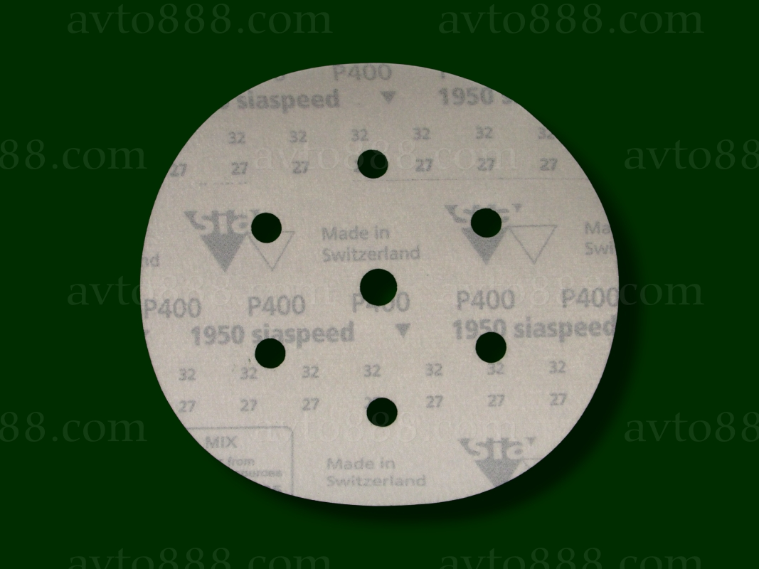 шліфувальний круг SIA 1950 6+1отв, 150мм Р400