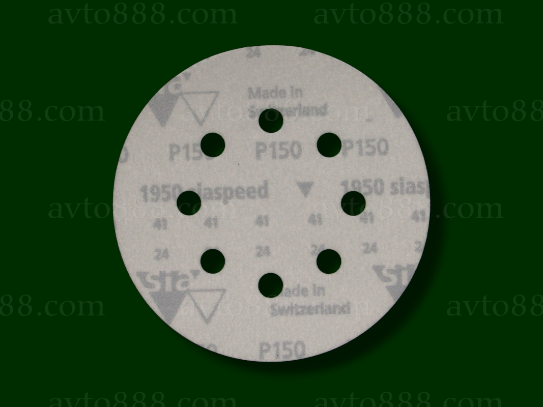 шліфувальний круг SIA Car 8отв, 125мм Р150