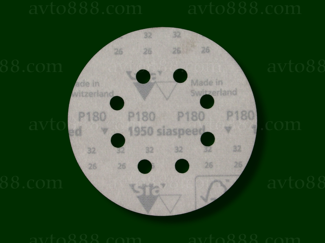 шліфувальний круг SIA Car 8отв, 125мм Р180