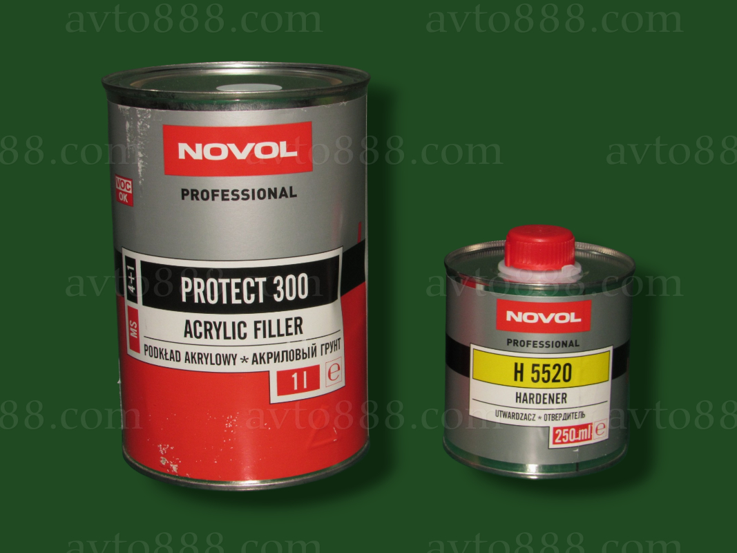 грунт 300 MS акрил 4+1 "Novol" 1л+0,25л білий