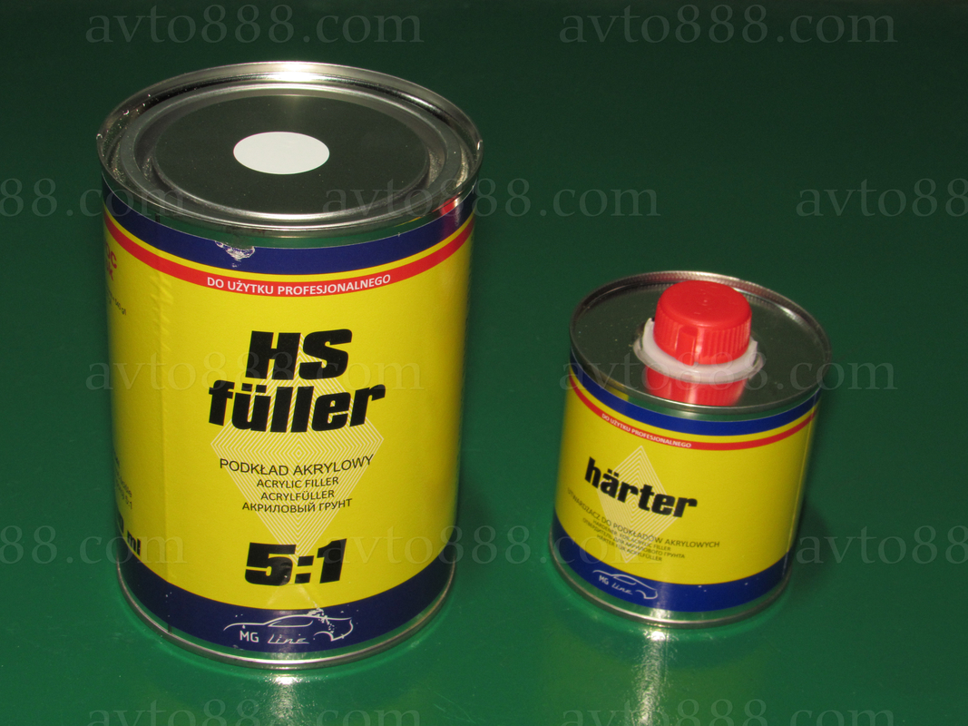 грунт акриловий 5:1 0,8л+0,16л чорний