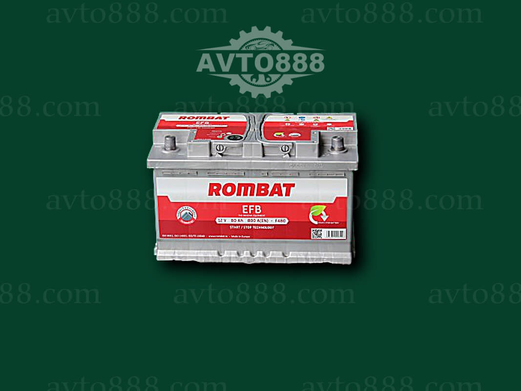 АКБ  80 R+ 800A "RomBAT"  EFB    - - -