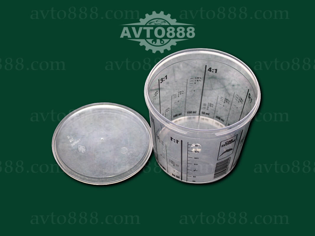 посуда для фарби 385ml з кришкою "CAR SYSTEM"