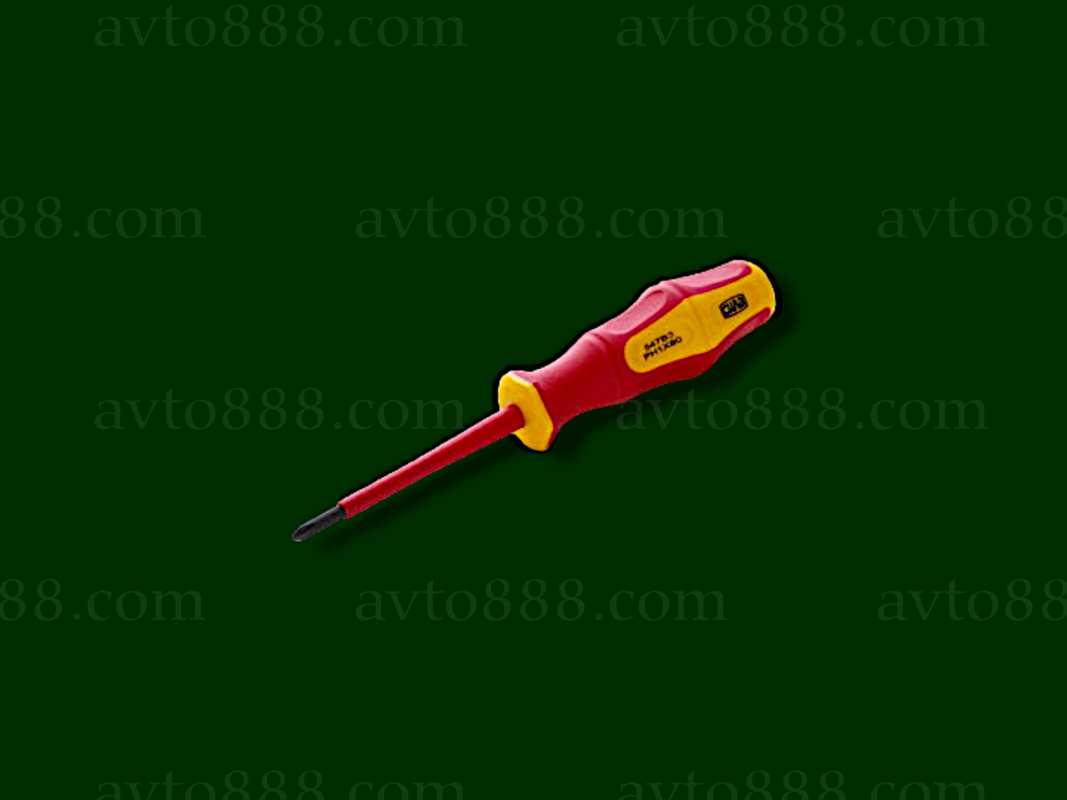 викрутка "+" діелектрична обгумована PH2x100 CrV  "Сила"