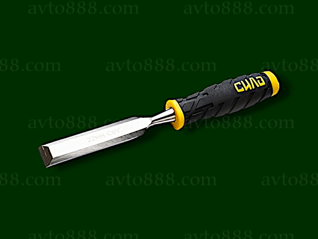 стамеска ударна 12 мм обгумована рукоятка CrV  "Сила"