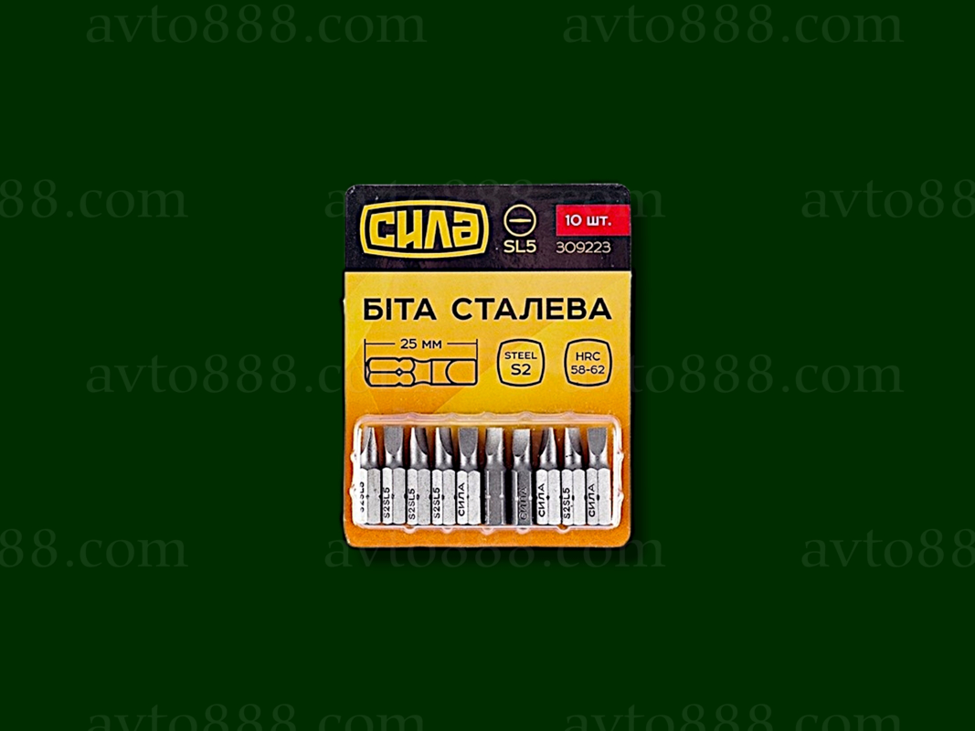 біта "-" SL5х25 мм (10шт в уп)  "Сила"