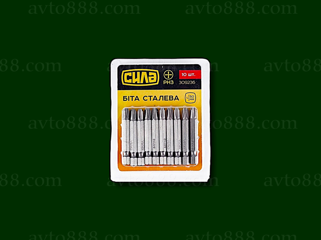 біта "+" РН3х50 мм (10шт в уп)  "Сила"