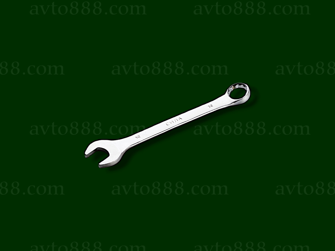 ключ ріжково-накидний 32мм  "Сила" матовий CrV