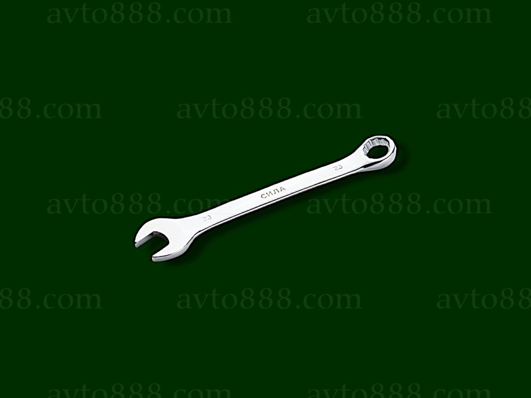 ключ ріжково-накидний 23мм  "Сила" полірований CrV