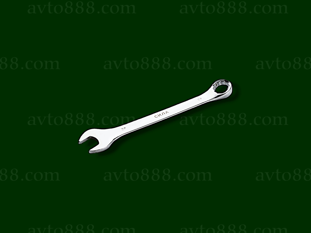 ключ ріжково-накидний 29мм  "Сила" полірований CrV