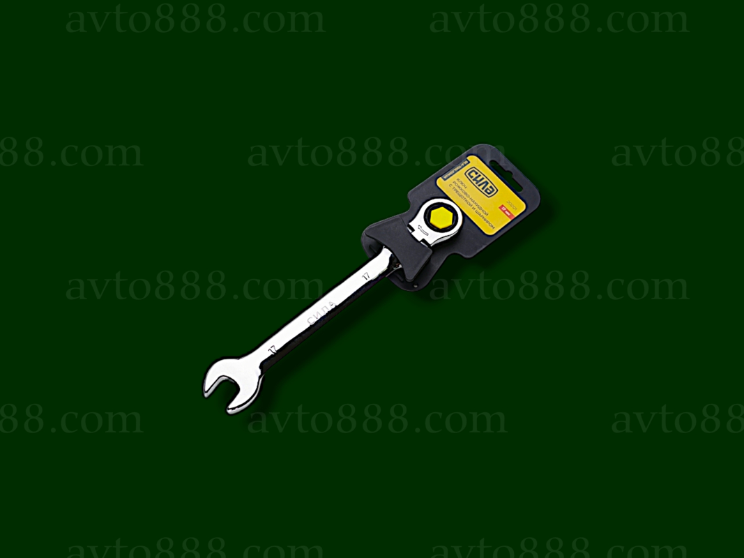 ключ ріжково-накидний з тріскавкою та шарніром CrV 14 мм  "Сила"