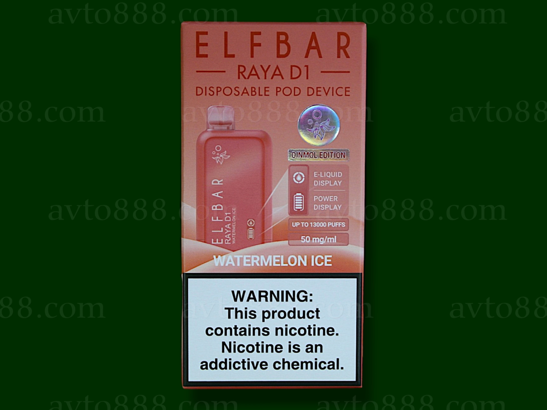 Elf Bar Raya D1 13000 Watermelon Ice (Арбуз Лед) 5% Одноразовый POD