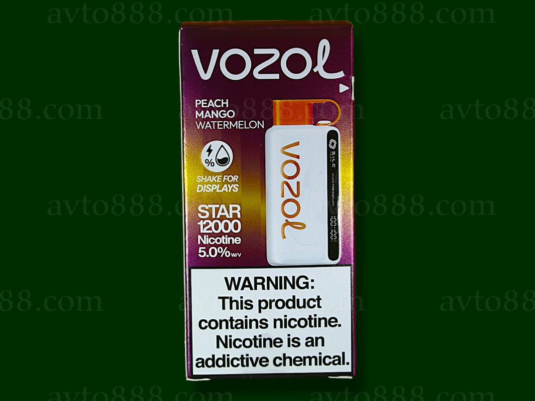 Vozol Star 12000 Peach Mango Watermelon (Персик Манго Арбуз) 5% Одноразовый POD