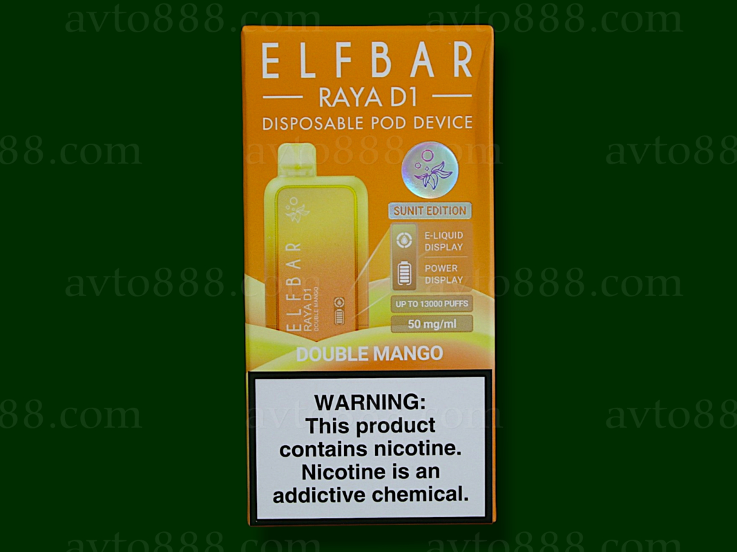 Elf Bar Raya D1 13000 Double Mango (Двойное Манго) 5% Одноразовый POD