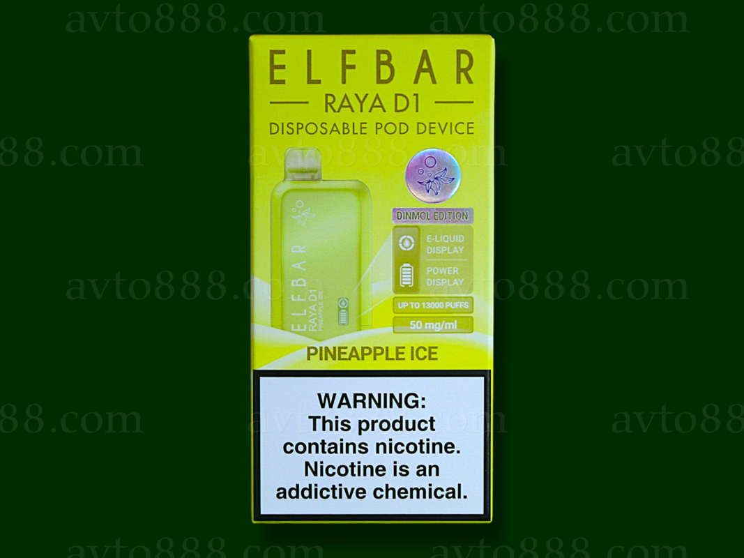 Elf Bar Raya D1 13000 Pineapple Ice (Ананас Лед) 5% Одноразовый POD