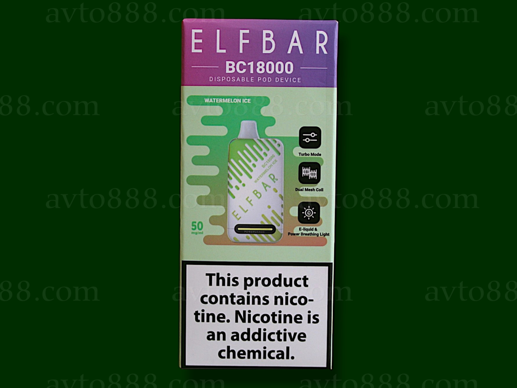 Elf Bar BC18000 Watermelon Ice (Арбуз Лед) 5% Одноразовый POD