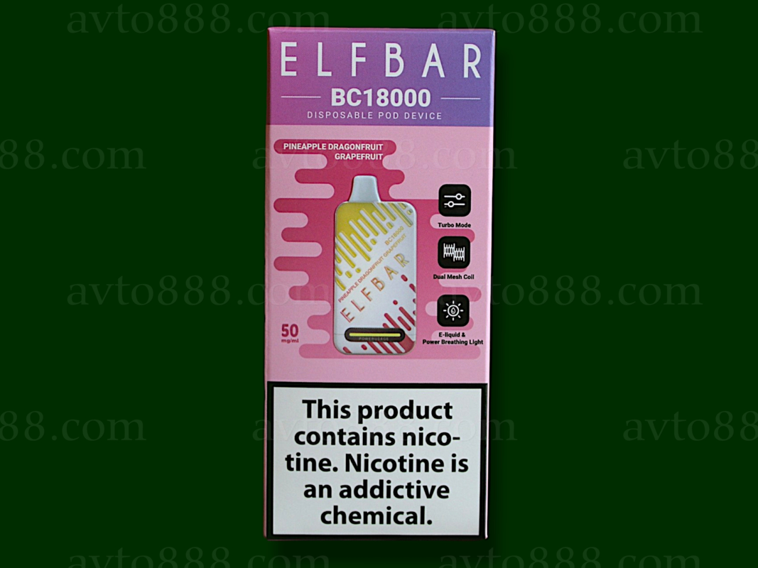 Elf Bar BC18000 Pineapple Dragonfruit Grapefruit (Ананас Драконфрут Грейпфрут) 5% Одноразовый POD