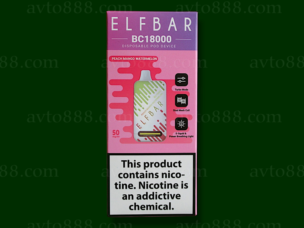 Elf Bar BC18000 Peach Mango Watermelon (Персик Манго Арбуз) 5% Одноразовый POD