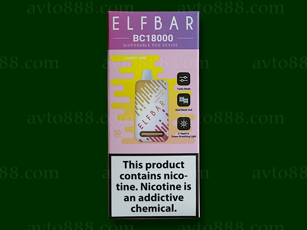 Elf Bar BC18000 Cherry Lime (Вишня Лимон) 5% Одноразовый POD