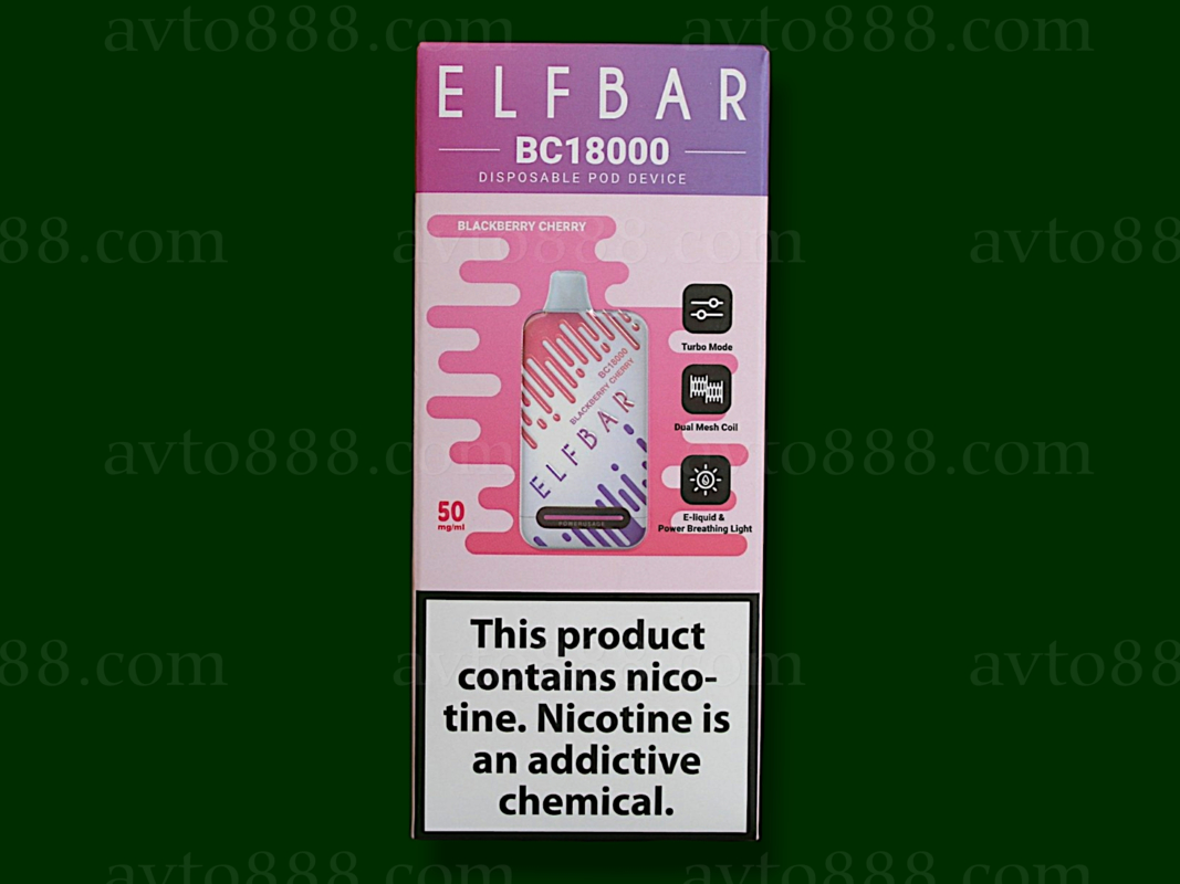 Elf Bar BC18000 Blackberry Cherry (Ежевика Вишня) 5% Одноразовый POD