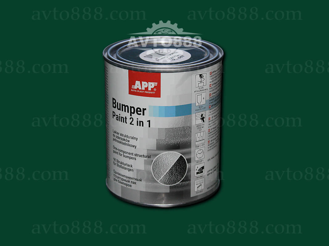 фарба бампера структурна чорна "APP" 1л