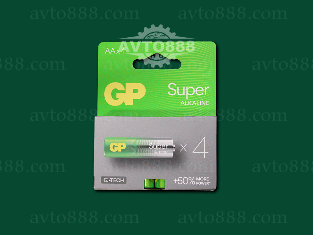 батарейка /пальчик/ "АА" (4шт) GP SUPER ALKALINE 1.5V 15A-U4 Лужні, LR6