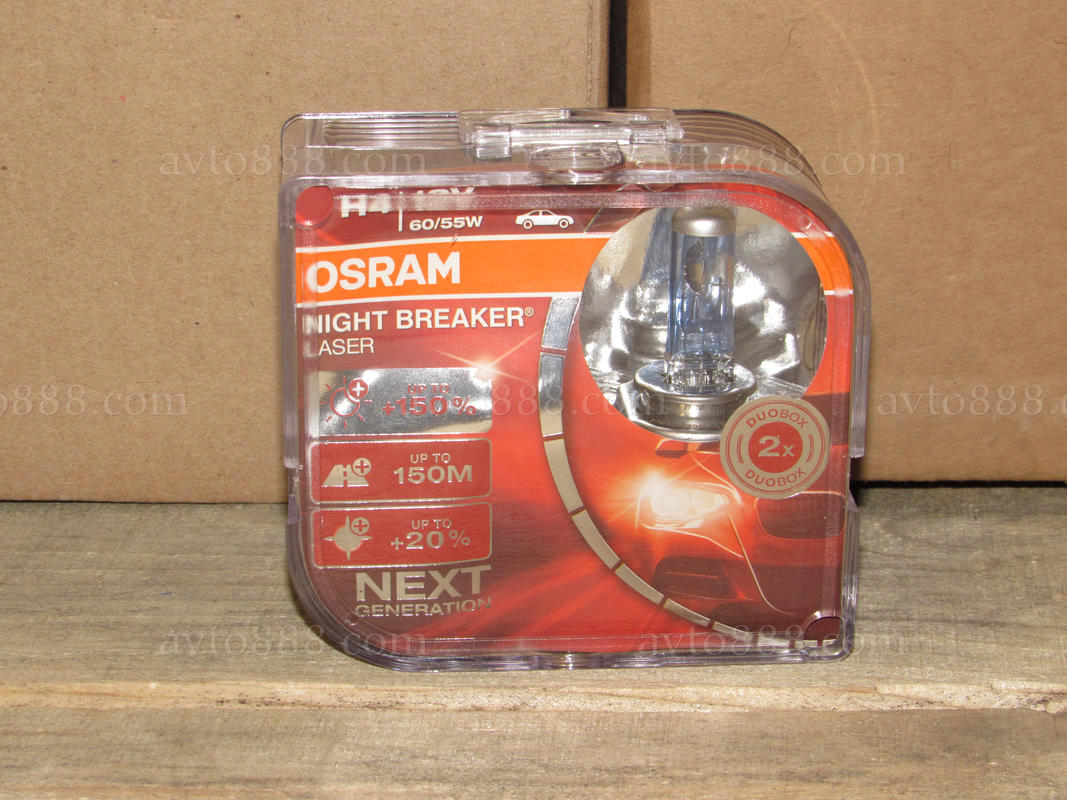 лампочка 12v Н4 P43 60/55W к-кт "Osram"-ан.   Box NBU