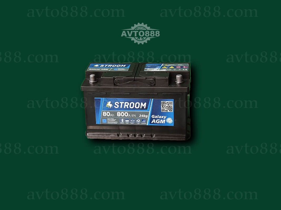 АКБ AGM  80 R+ 800A "Stroom"