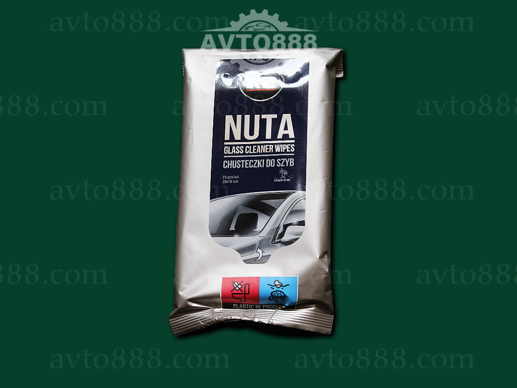 серветка волога для очищення скла (24шт) "K2"   (NUTA GLASS CLEANER WIPES)