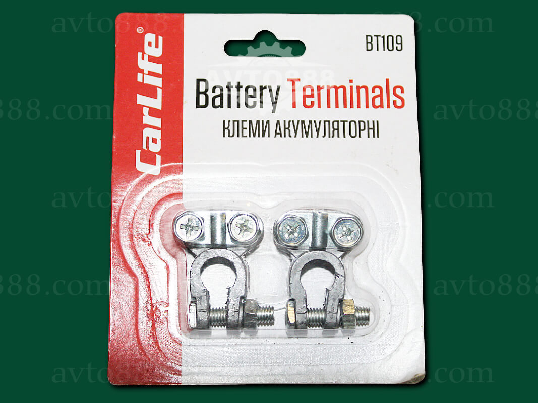 клема АКБ 12В "CarLife" +/-   АЗІЯ